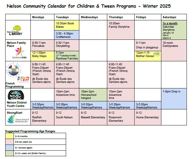 Community Calendar January 2025 Final2 page 1